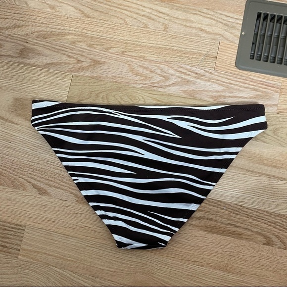 BCBGMaxAzria Zebra Print Brown Bikini Bottom NWT Large - Picture 4 of 6